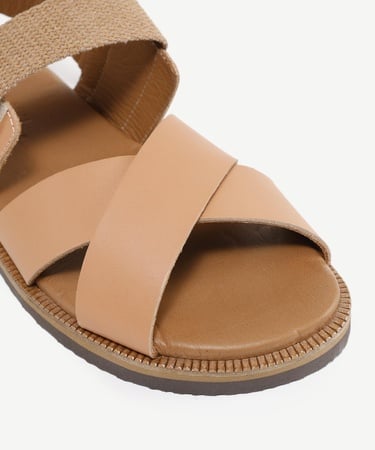  YARGICI Çapraz Deri Sandalet