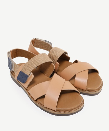  YARGICI Çapraz Deri Sandalet