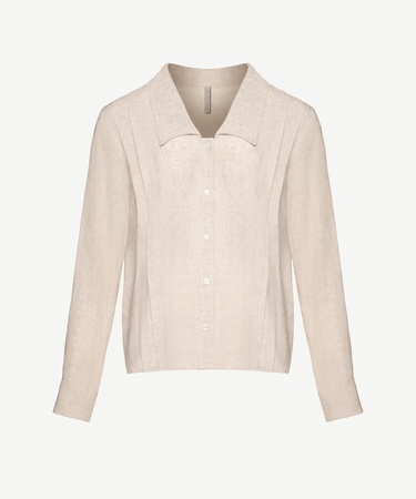  Geniş Yaka Uzun Kollu Gömlek