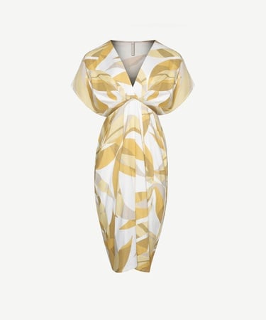  YARGICI V Yaka Kısa Kollu Beli Dekolte Kısa Elbise