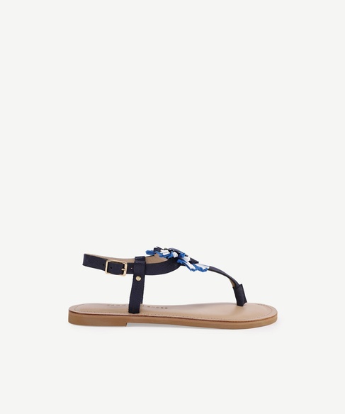  YARGICI Rafya Detaylı Deri Sandalet