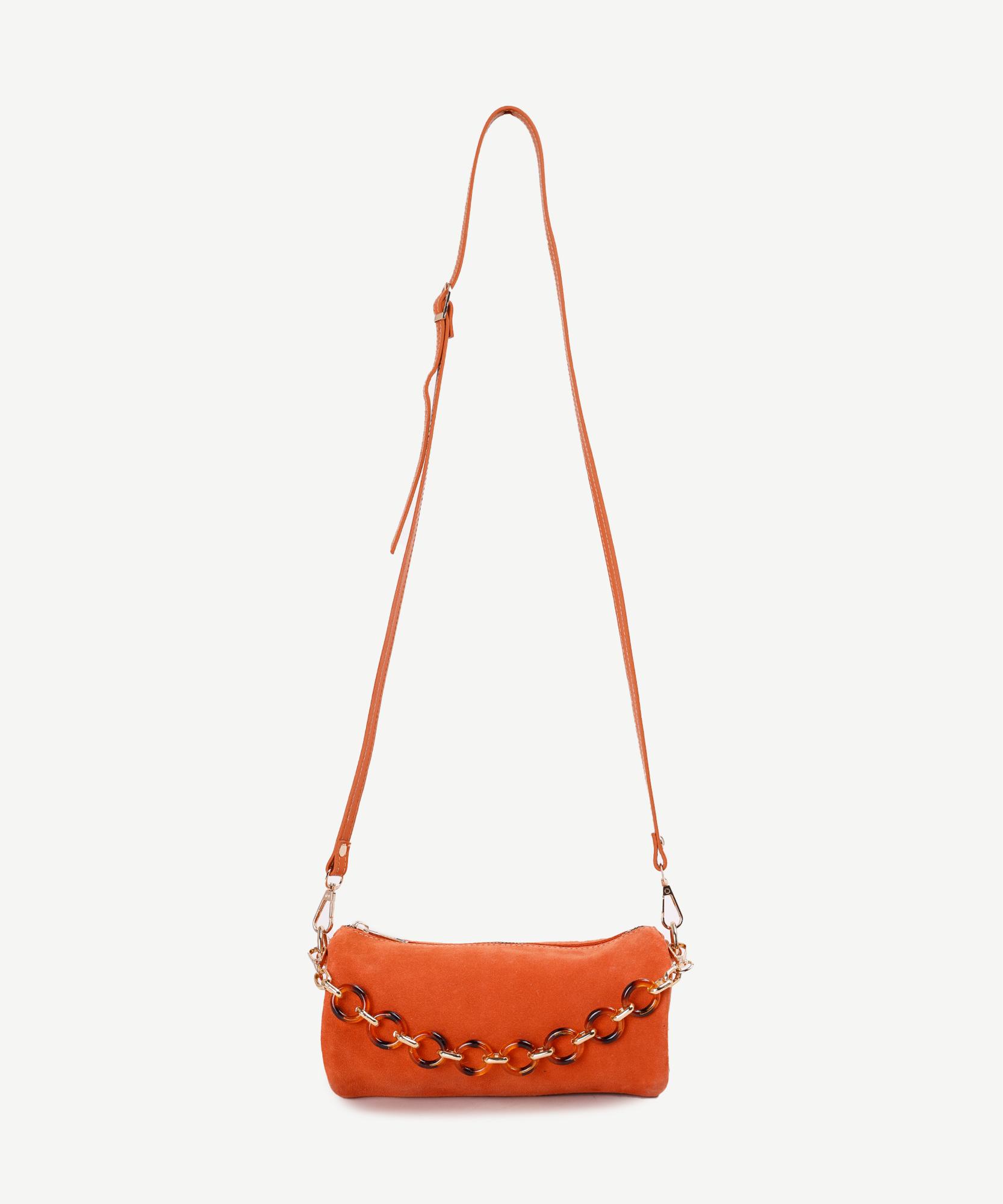  YARGICI Zincir Detaylı Deri Silindir Çanta