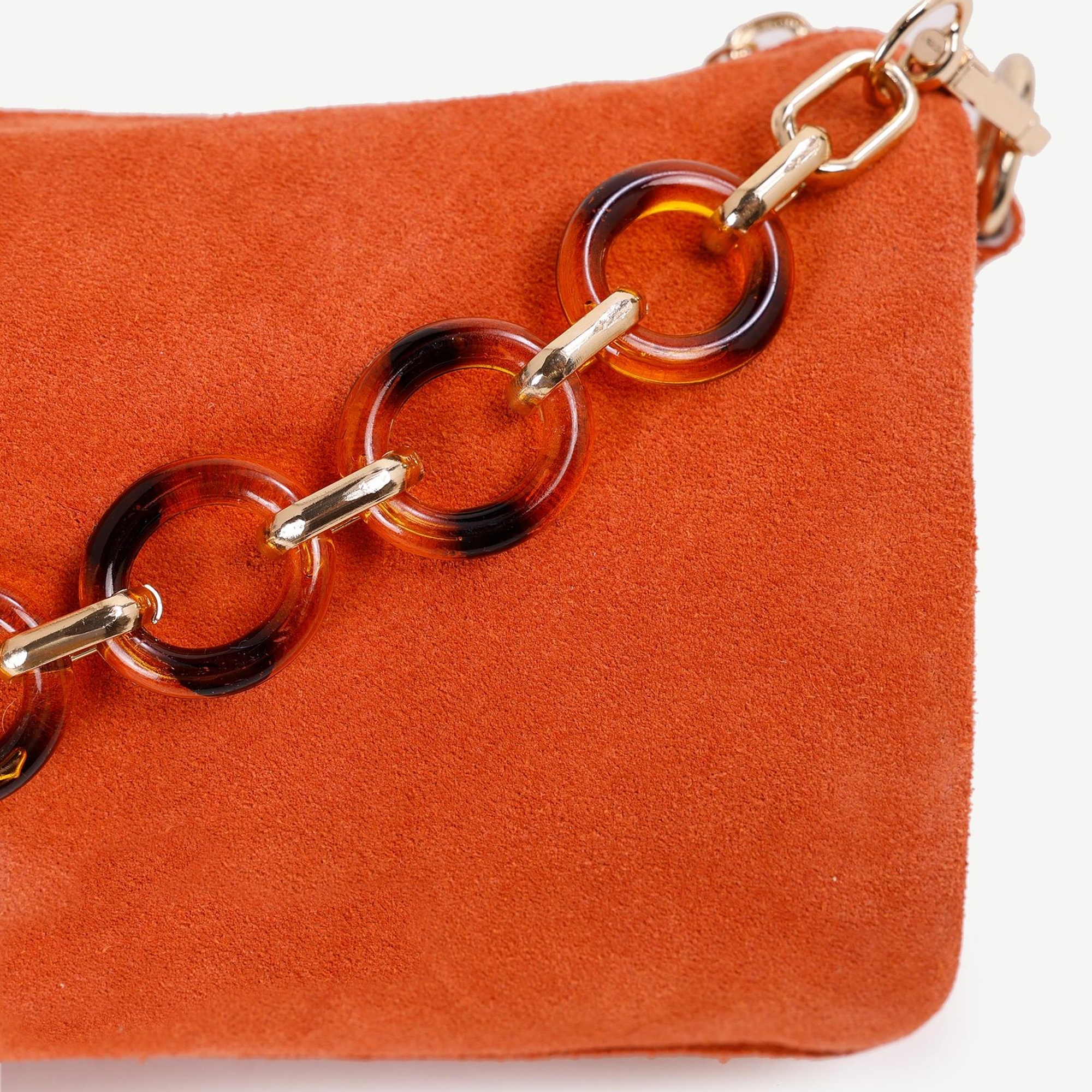 YARGICI Zincir Detaylı Deri Silindir Çanta