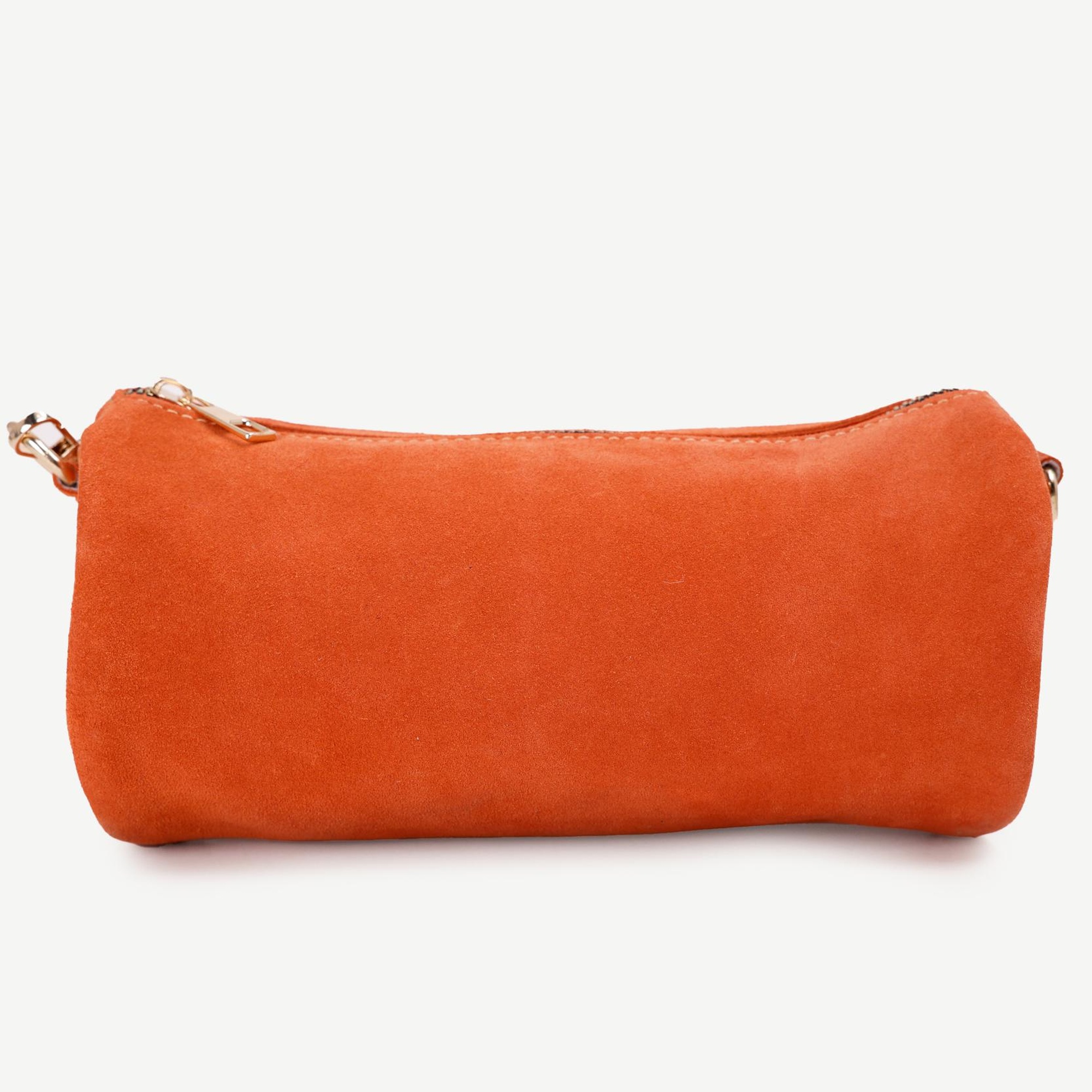 YARGICI Zincir Detaylı Deri Silindir Çanta