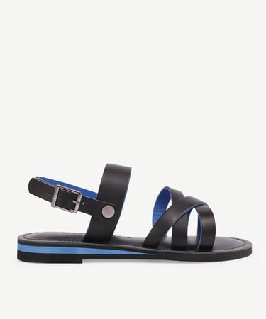  YARGICI Renkli Astarlı Deri Sandalet