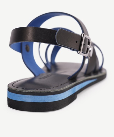  YARGICI Renkli Astarlı Deri Sandalet