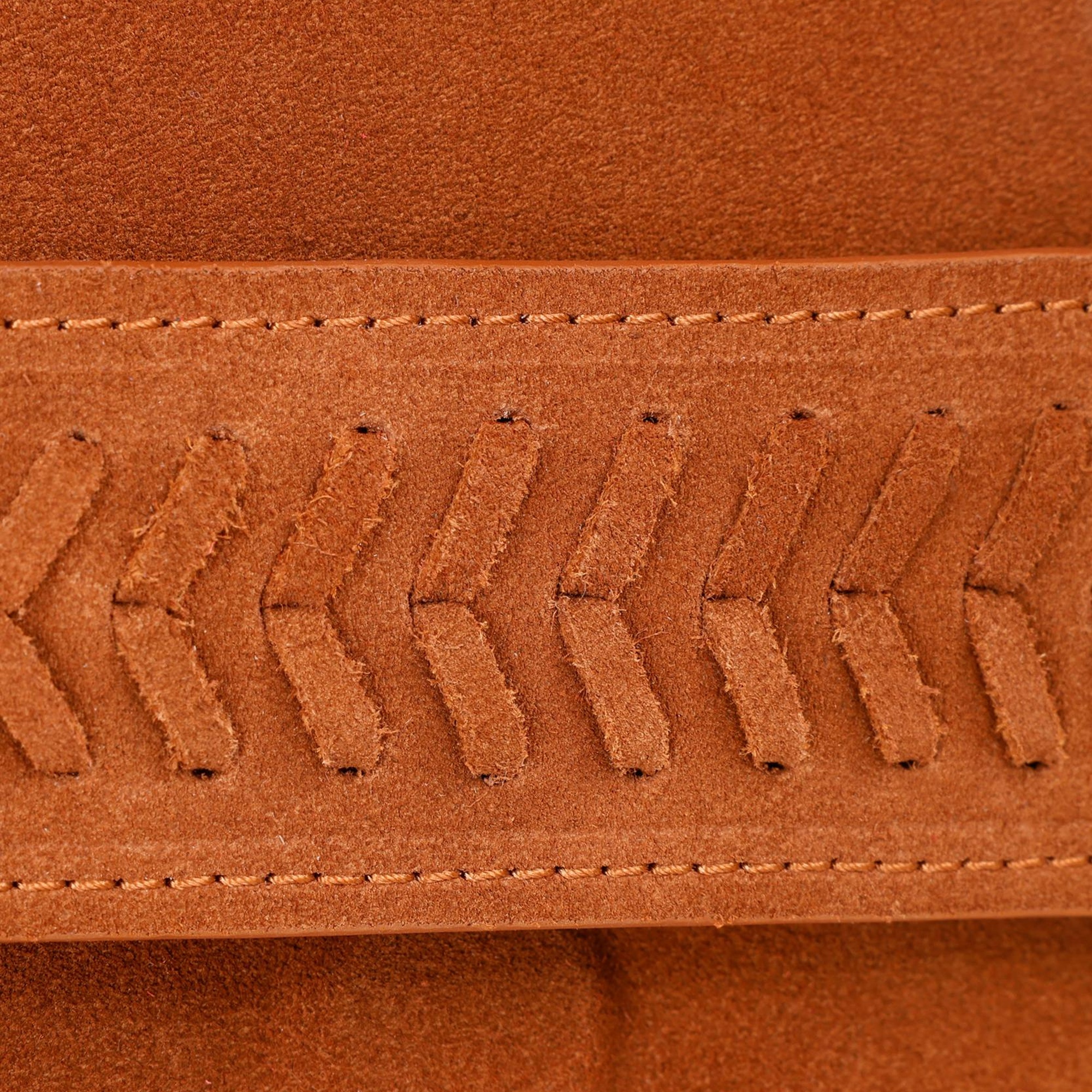 YARGICI Deri Süet Örgü Deyatlı Clucth