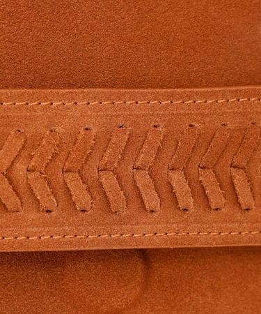  YARGICI Deri Süet Örgü Deyatlı Clucth