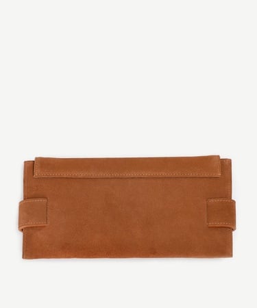  YARGICI Deri Süet Örgü Deyatlı Clucth