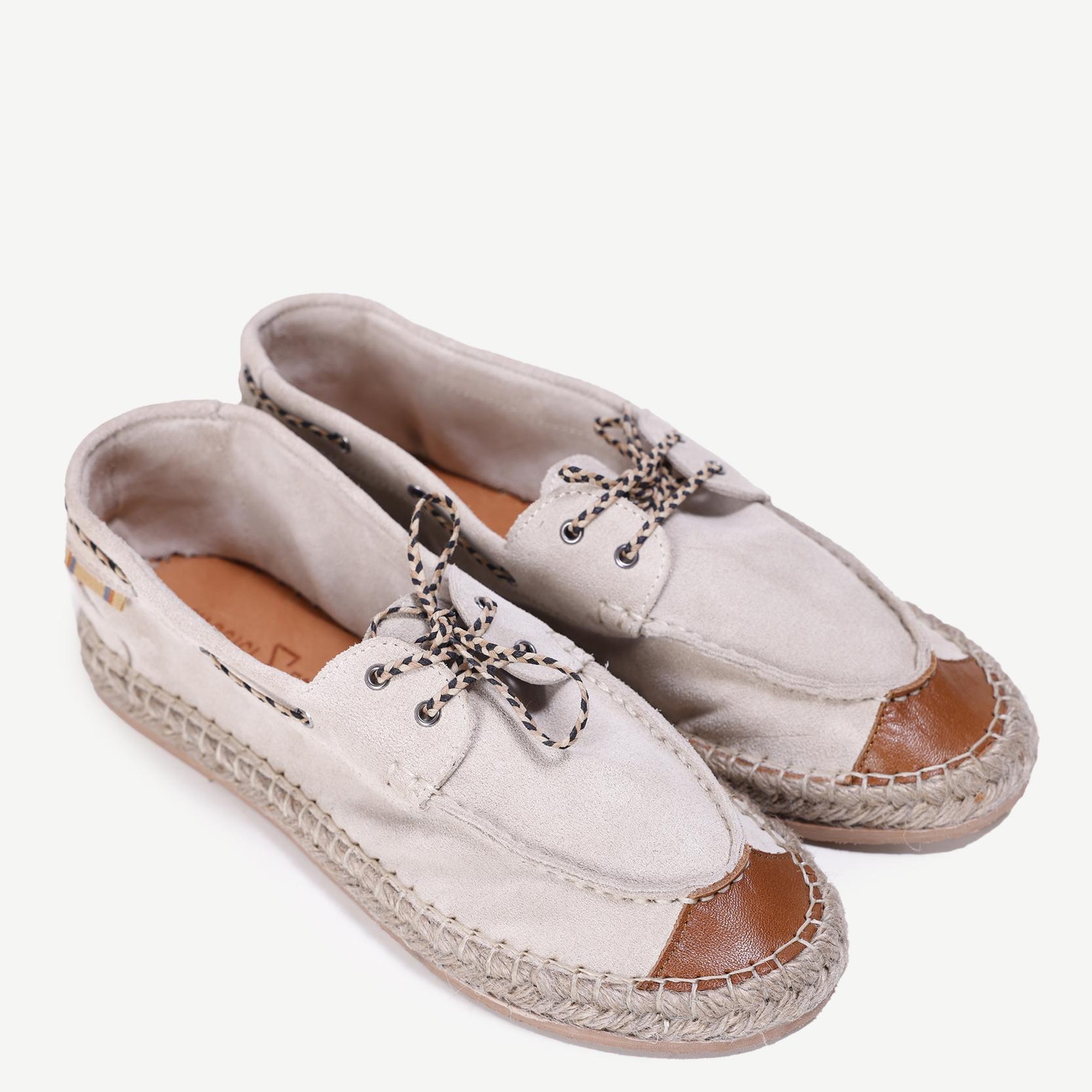 YARGICI Bağ Detaylı Maskülen Deri Espadril