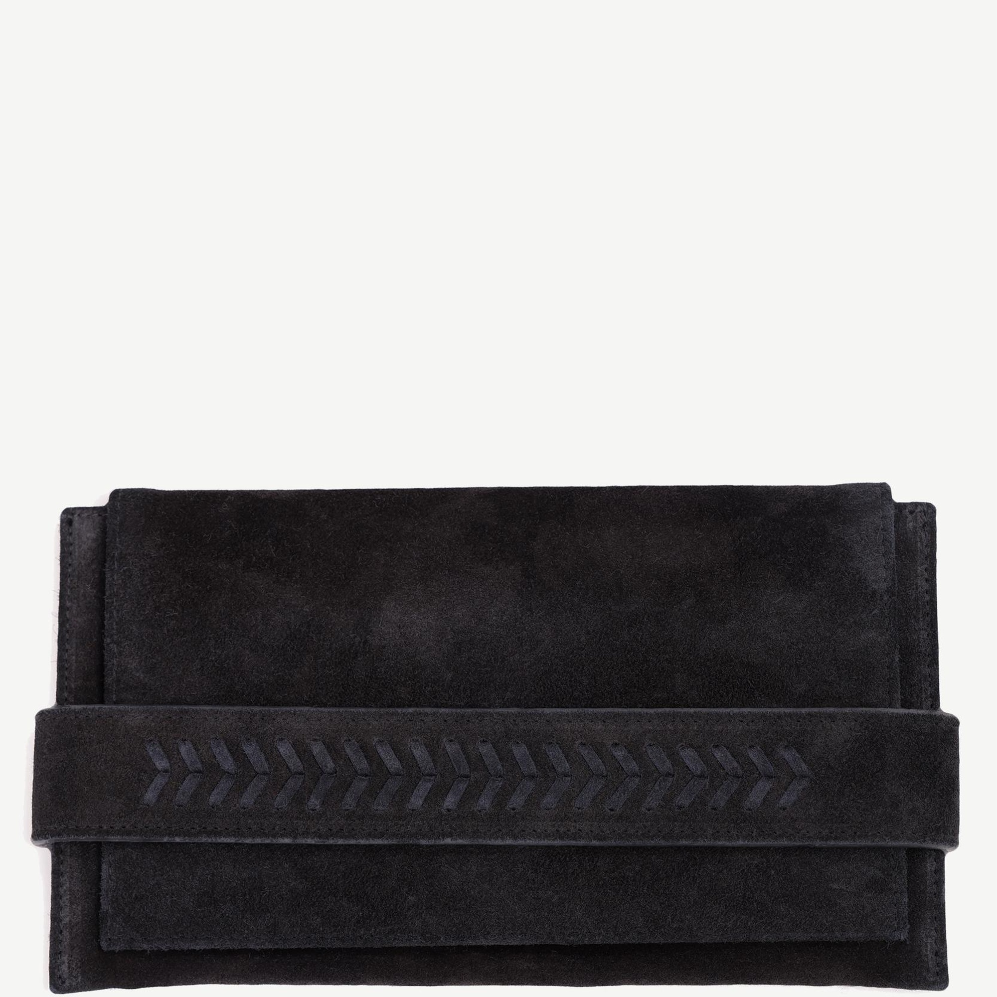 YARGICI Deri Süet Örgü Deyatlı Clucth