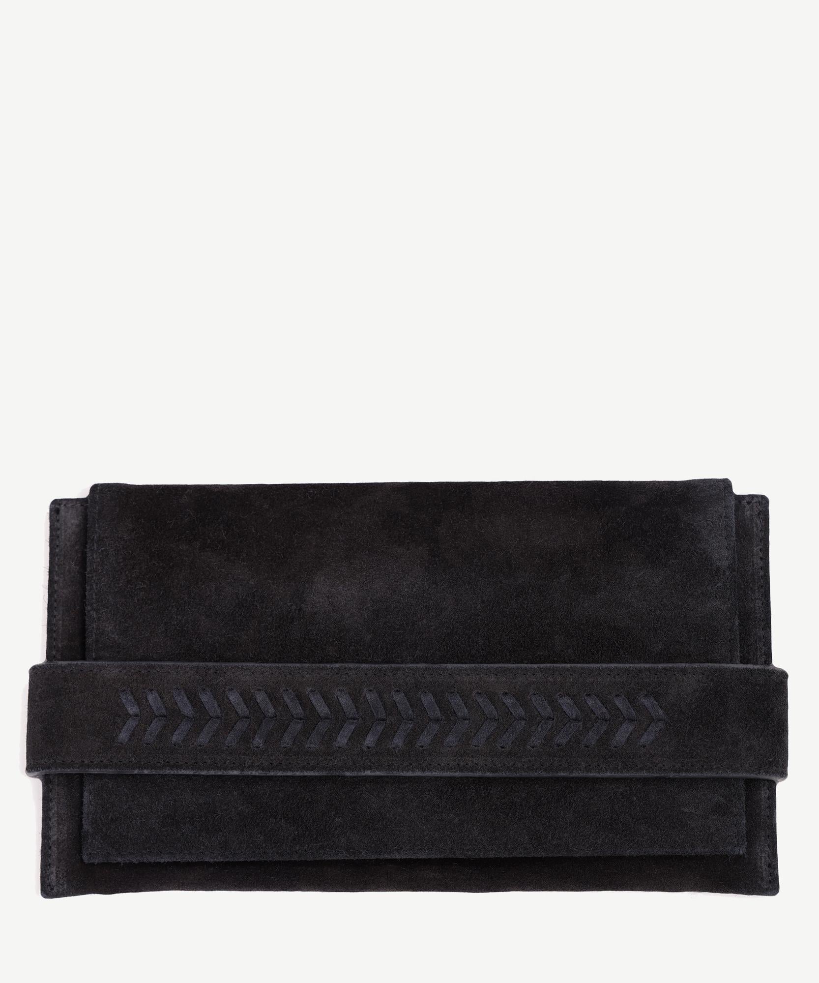  YARGICI Deri Süet Örgü Deyatlı Clucth