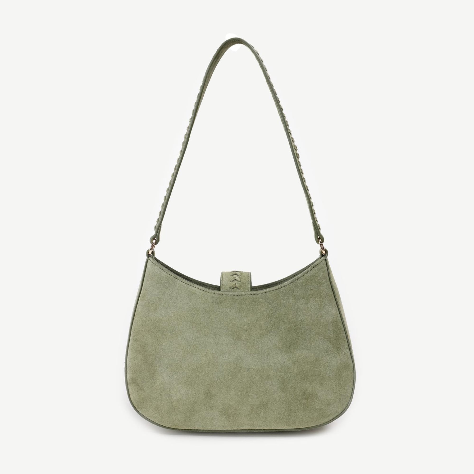 YARGICI Örgü Detaylı Baget Deri  Çanta