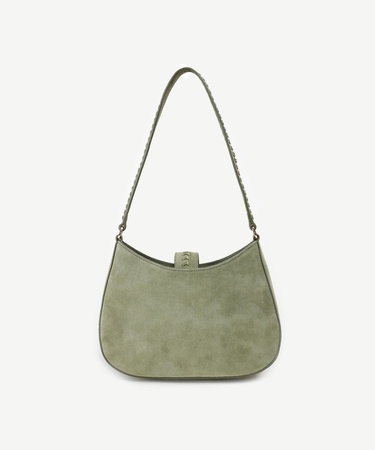  YARGICI Örgü Detaylı Baget Deri  Çanta