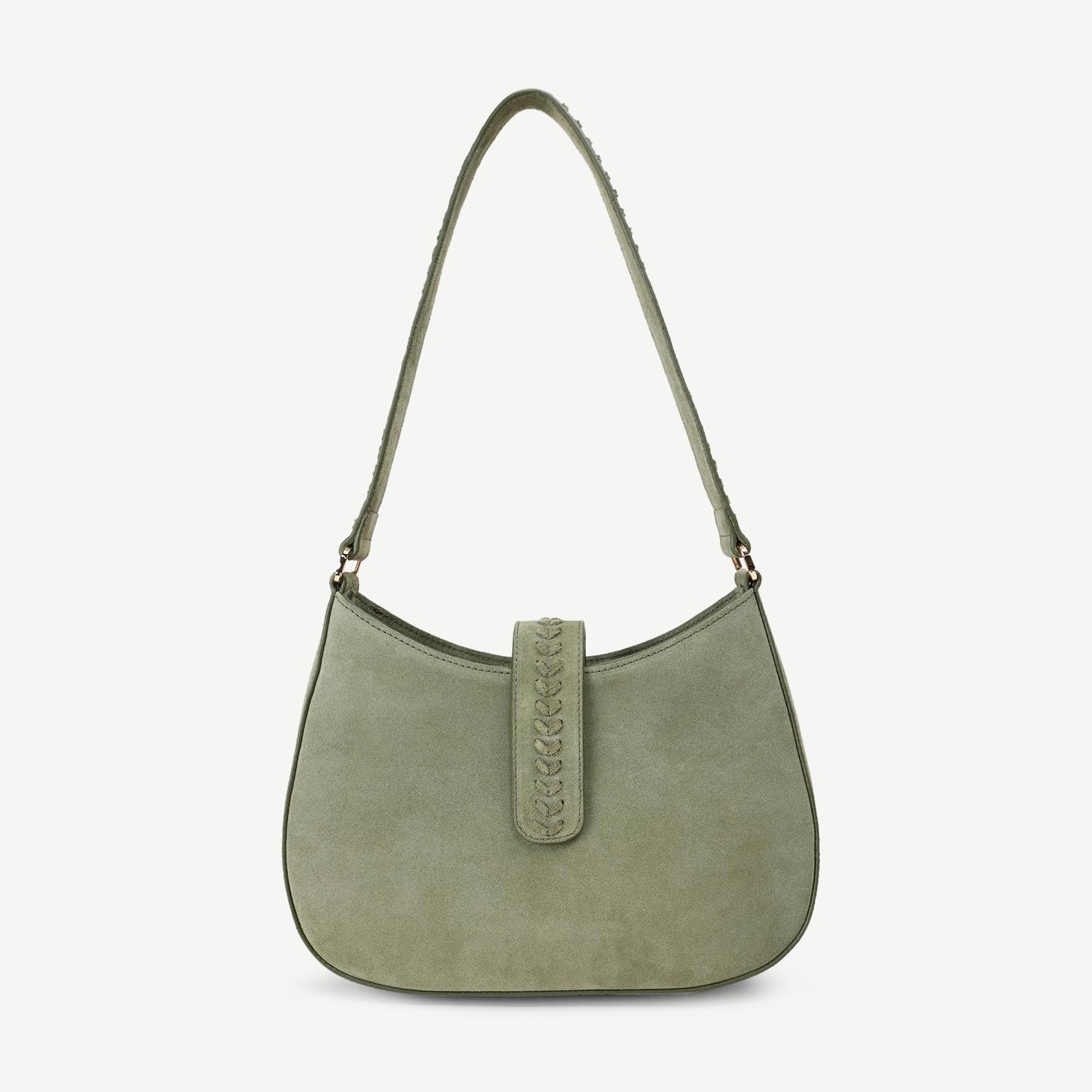 YARGICI Örgü Detaylı Baget Deri  Çanta