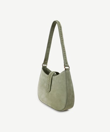  YARGICI Örgü Detaylı Baget Deri  Çanta