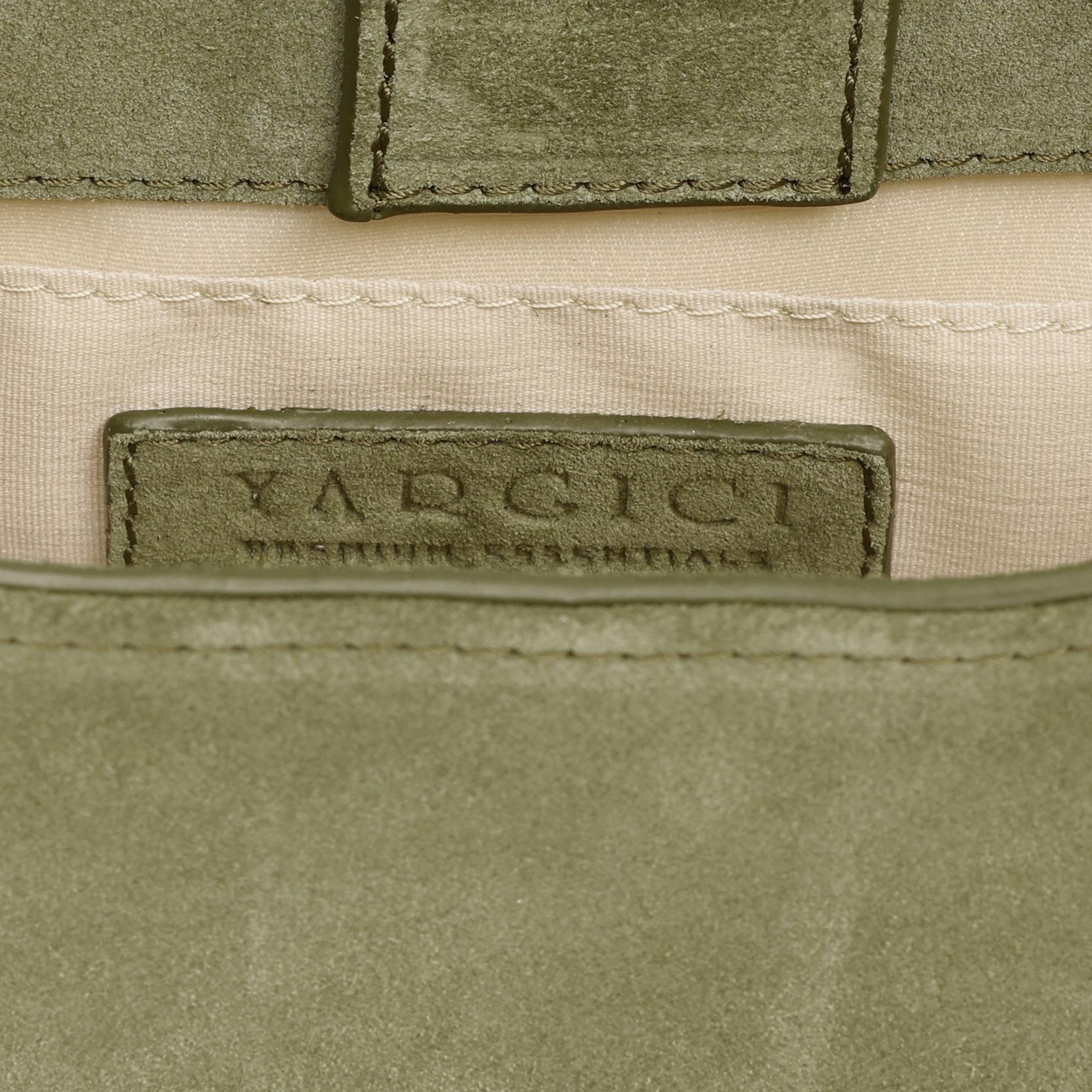 YARGICI Örgü Detaylı Baget Deri  Çanta