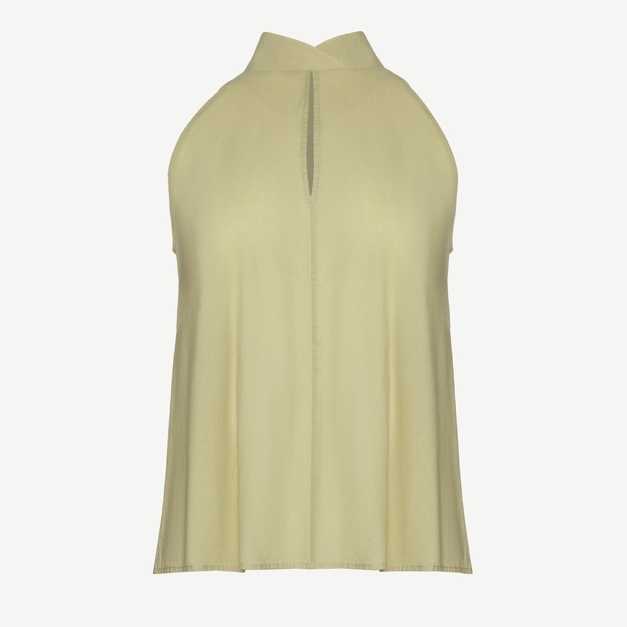 YARGICI Kolsuz Dik Yaka Bağlamalı Bluz