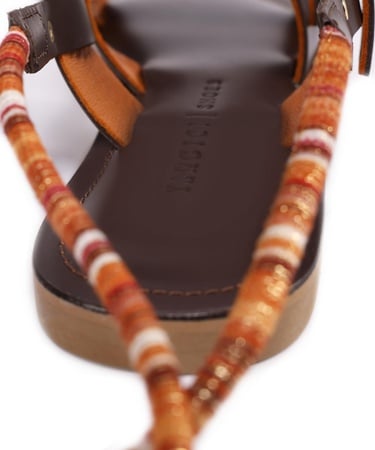  YARGICI Arkadan Bağlı Deri Sandalet