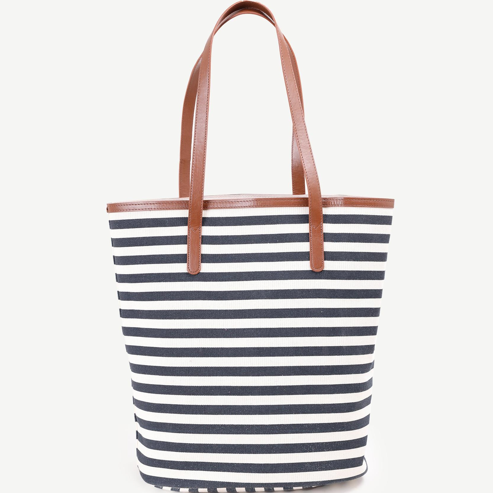 YARGICI Çizgili Canvas Omuz Çantası