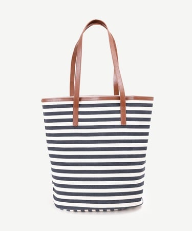  YARGICI Çizgili Canvas Omuz Çantası