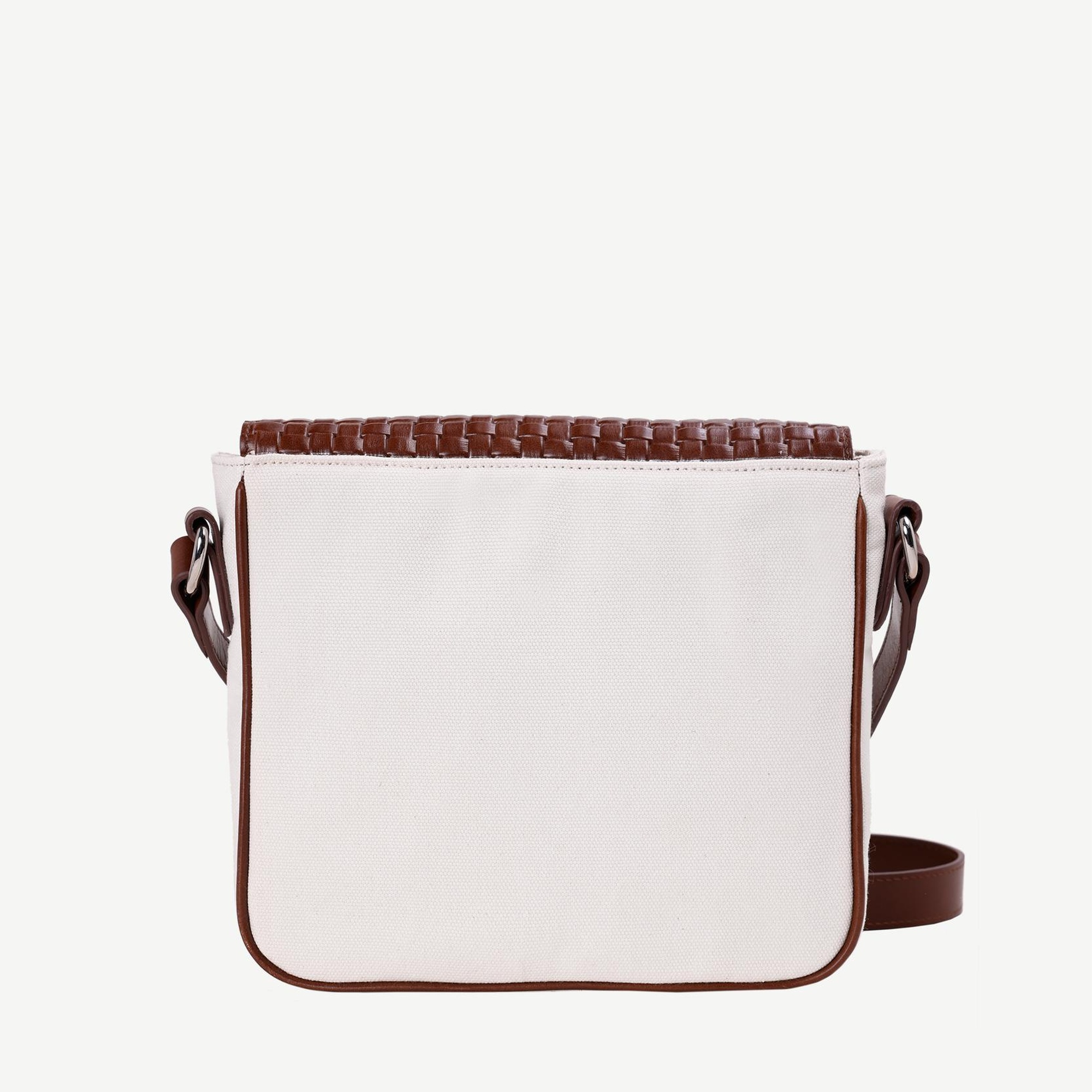 YARGICI Deri Sepet Baskı Detaylı Canvas Çapraz Çanta