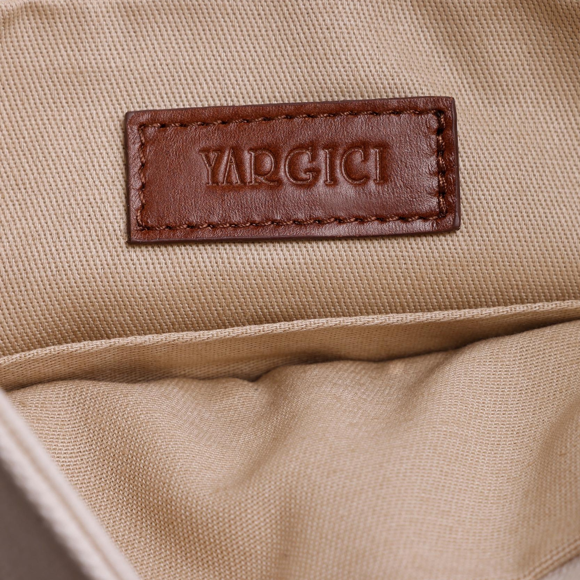 YARGICI Deri Sepet Baskı Detaylı Canvas Çapraz Çanta