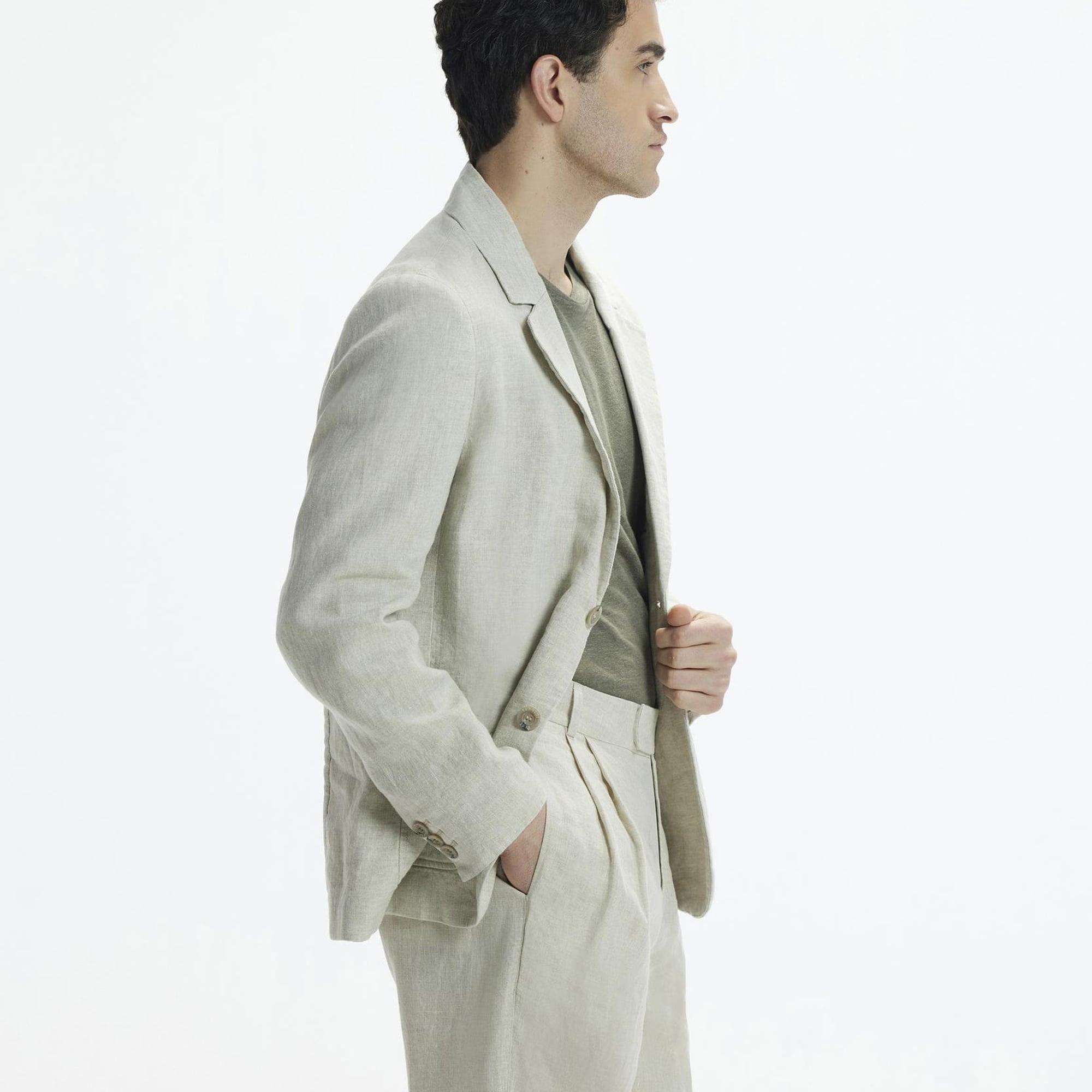 YARGICI Regular Kalıp Kırlangıç Yaka Önü Cepli İki Düğmeli Erkek Ceket