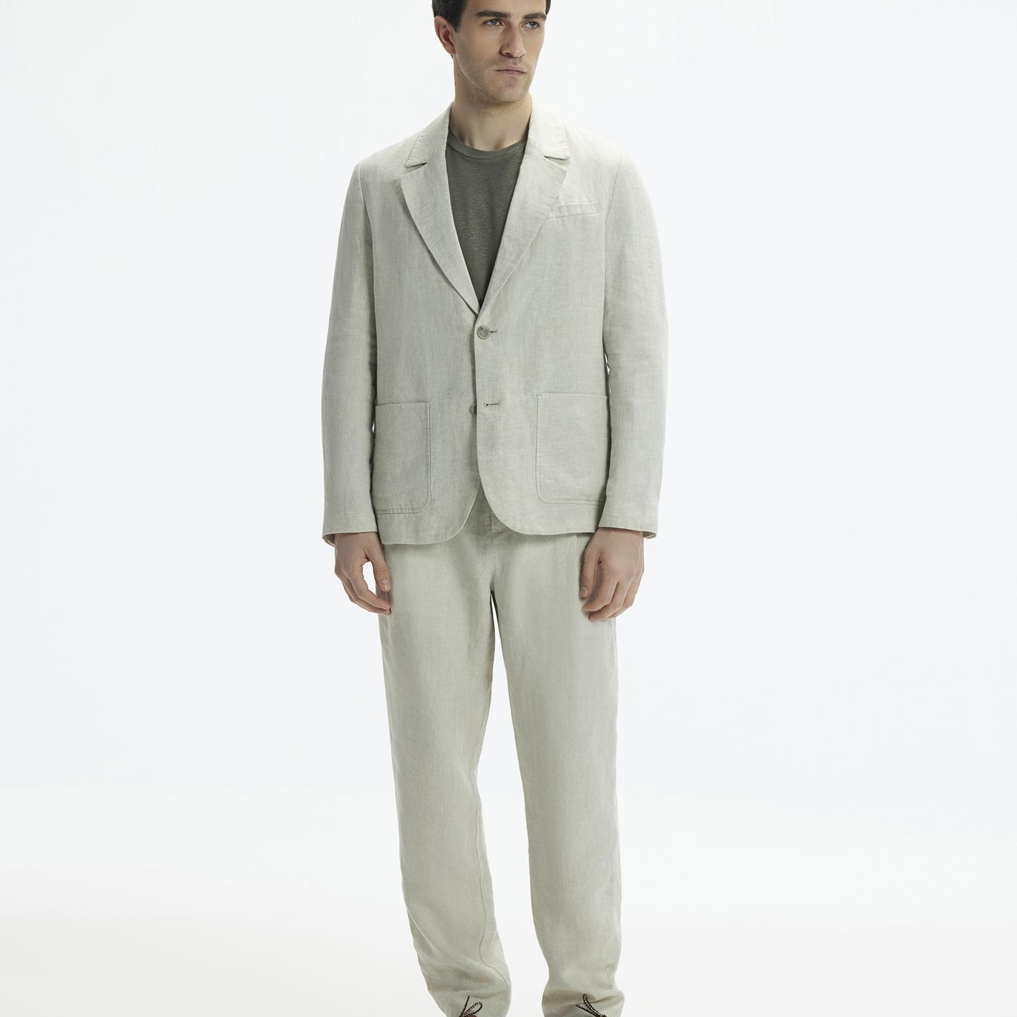 YARGICI Regular Kalıp Kırlangıç Yaka Önü Cepli İki Düğmeli Erkek Ceket