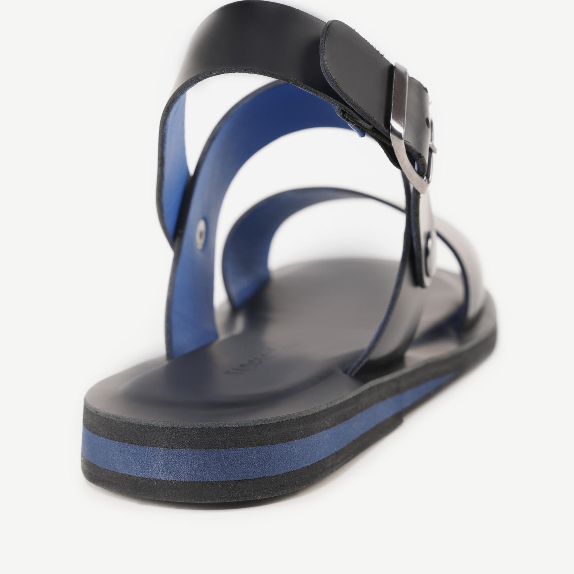 YARGICI Renkli Astarlı Deri Sandalet