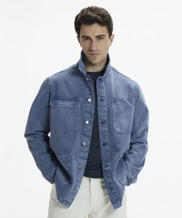  YARGICI Non-Denim Gömlek Yaka Dört Cepli Düğmeli Ceket