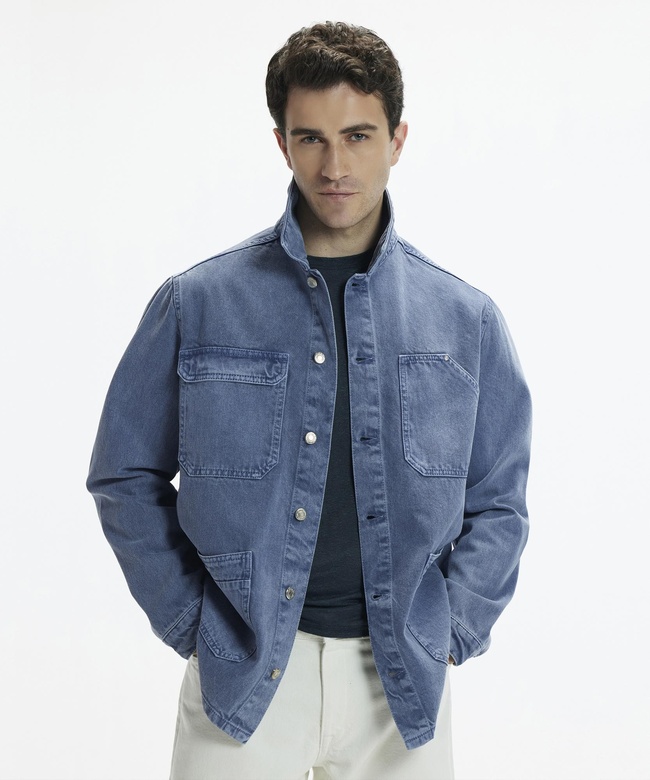  YARGICI Non-Denim Gömlek Yaka Dört Cepli Düğmeli Ceket