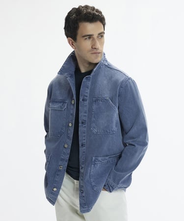  YARGICI Non-Denim Gömlek Yaka Dört Cepli Düğmeli Ceket