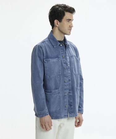  YARGICI Non-Denim Gömlek Yaka Dört Cepli Düğmeli Ceket