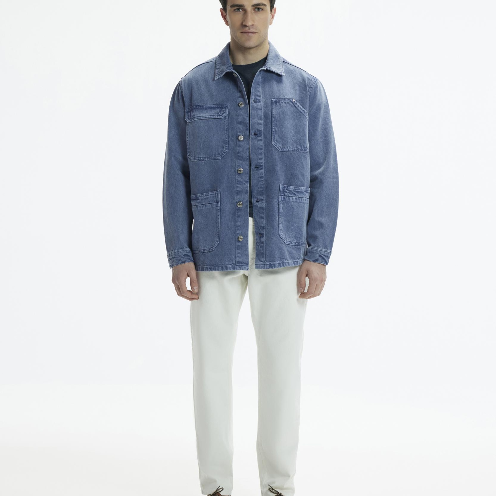 YARGICI Non-Denim Gömlek Yaka Dört Cepli Düğmeli Ceket