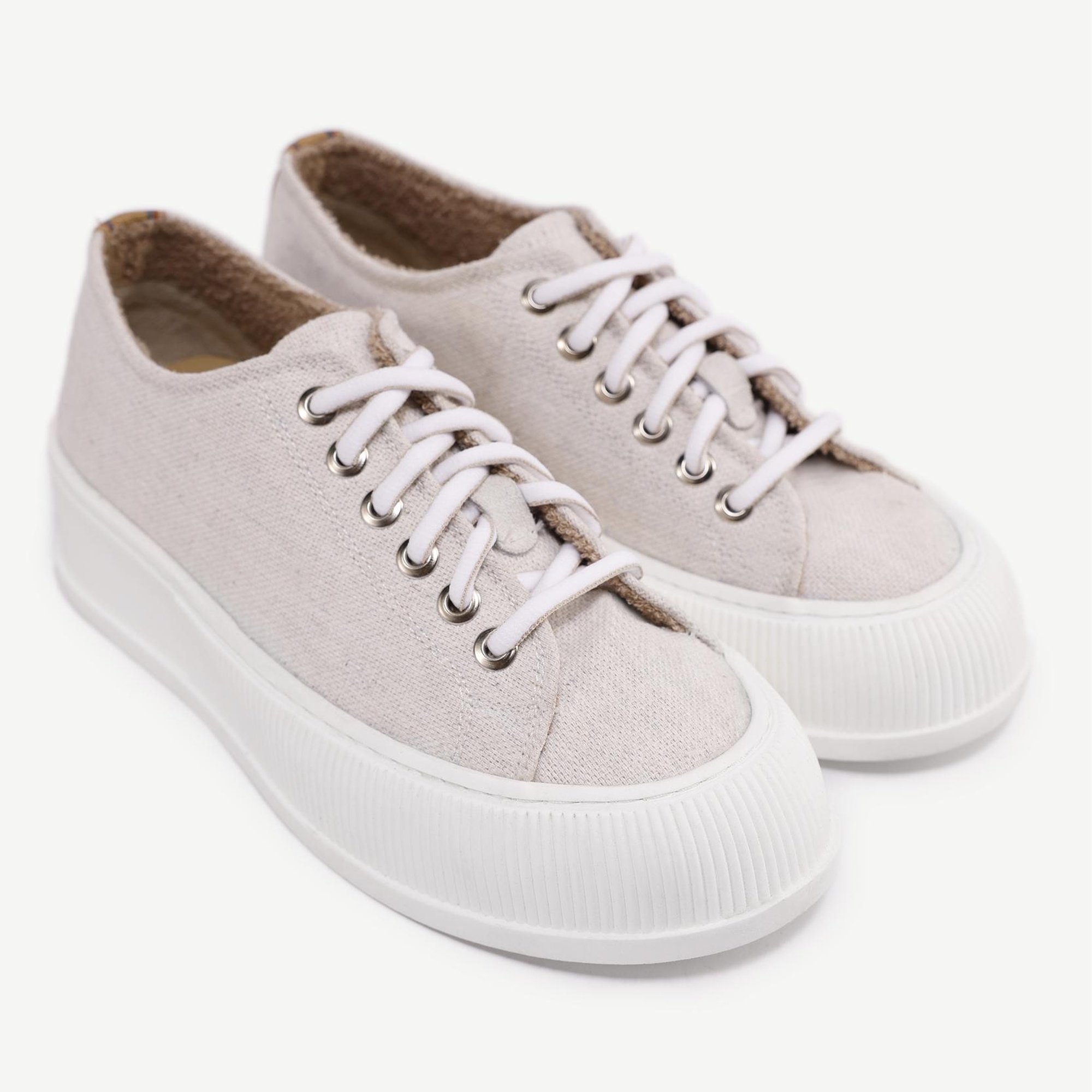 YARGICI Deri Astarlı Kanvas Sneakers