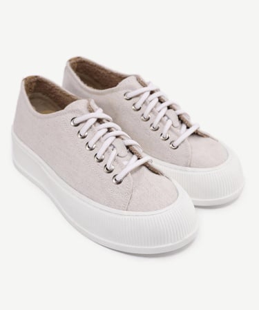  YARGICI Deri Astarlı Kanvas Sneakers