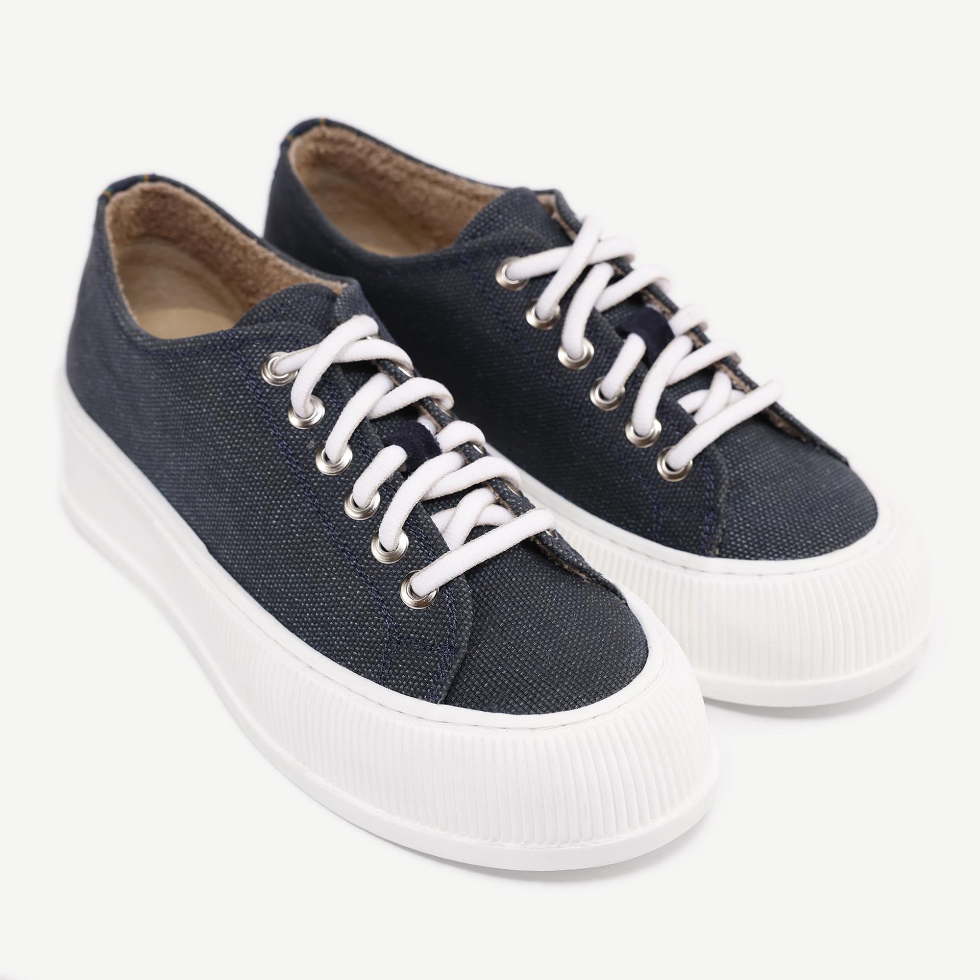 YARGICI Deri Astarlı Kanvas Sneakers