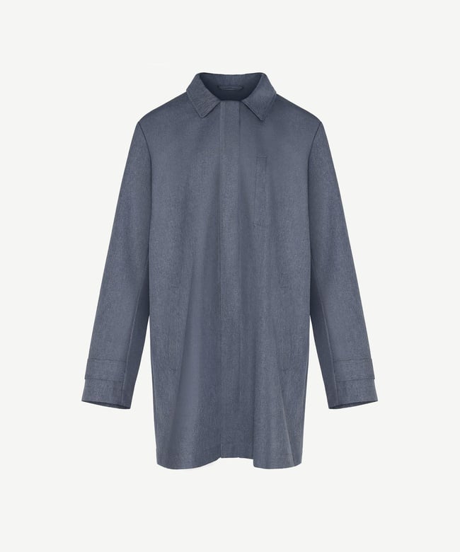  YARGICI Gömlek Yaka Cep Detaylı Manşeti Apoletli Erkek Pardösü