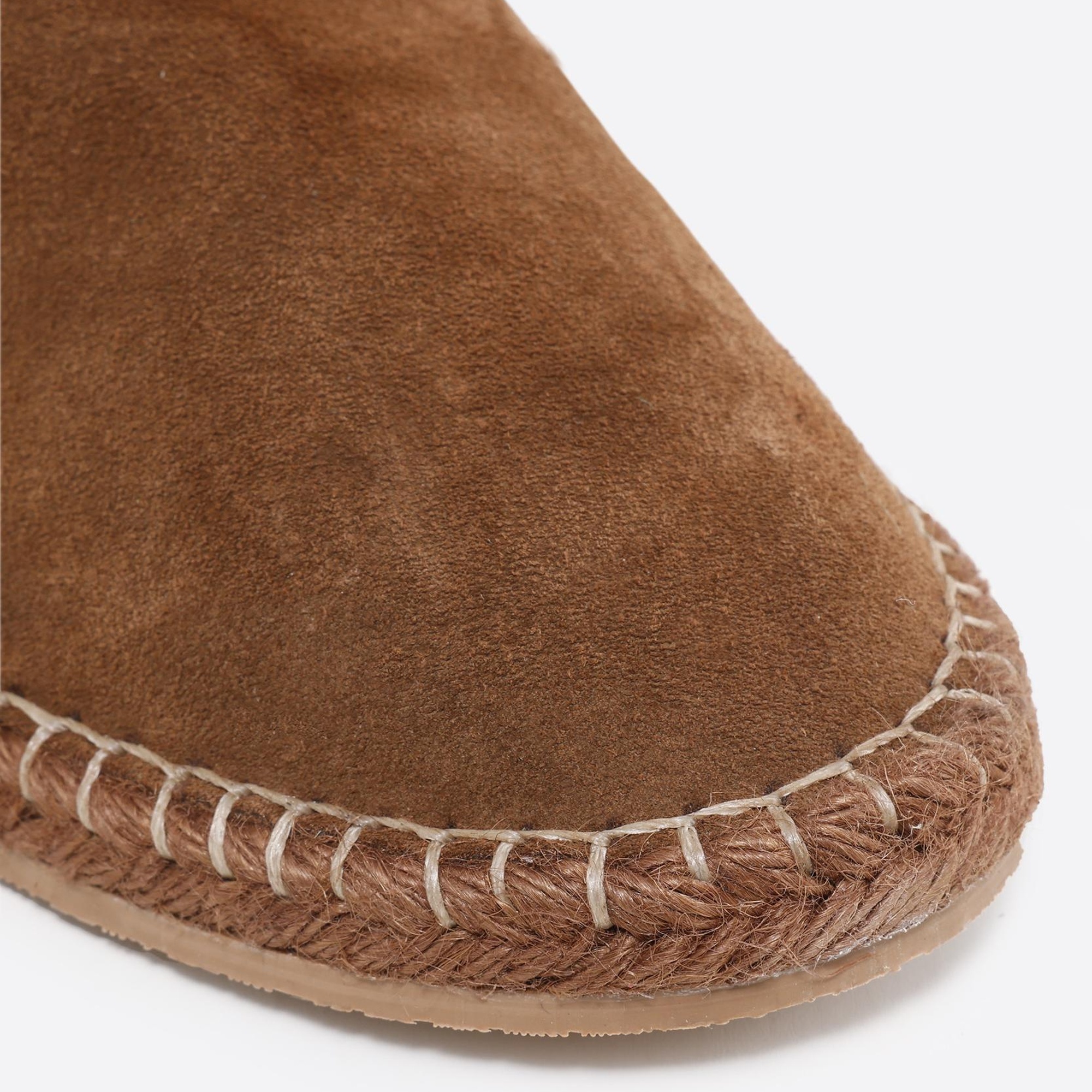 YARGICI Renk Detaylı Deri Espadril