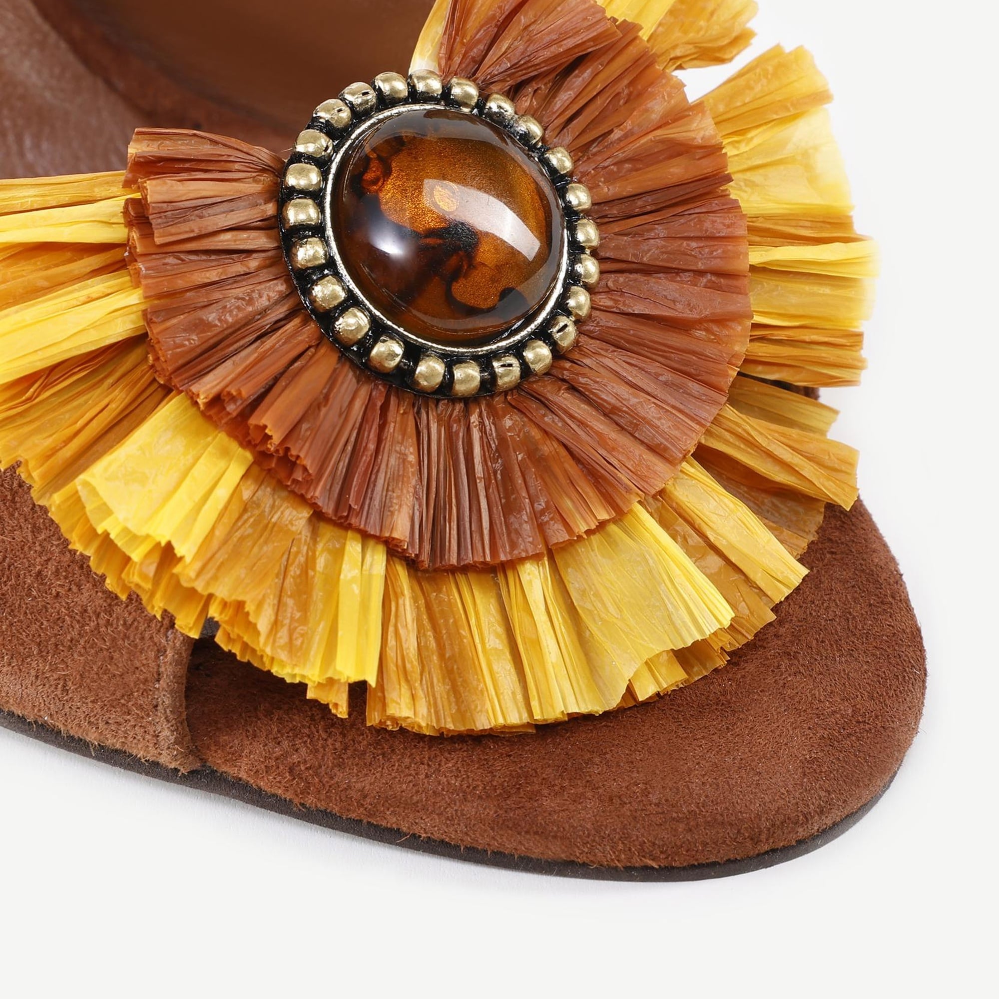 YARGICI Rafya Aksesuar Detaylı Topuklu Sandalet