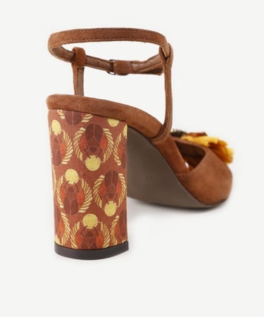  YARGICI Rafya Aksesuar Detaylı Topuklu Sandalet