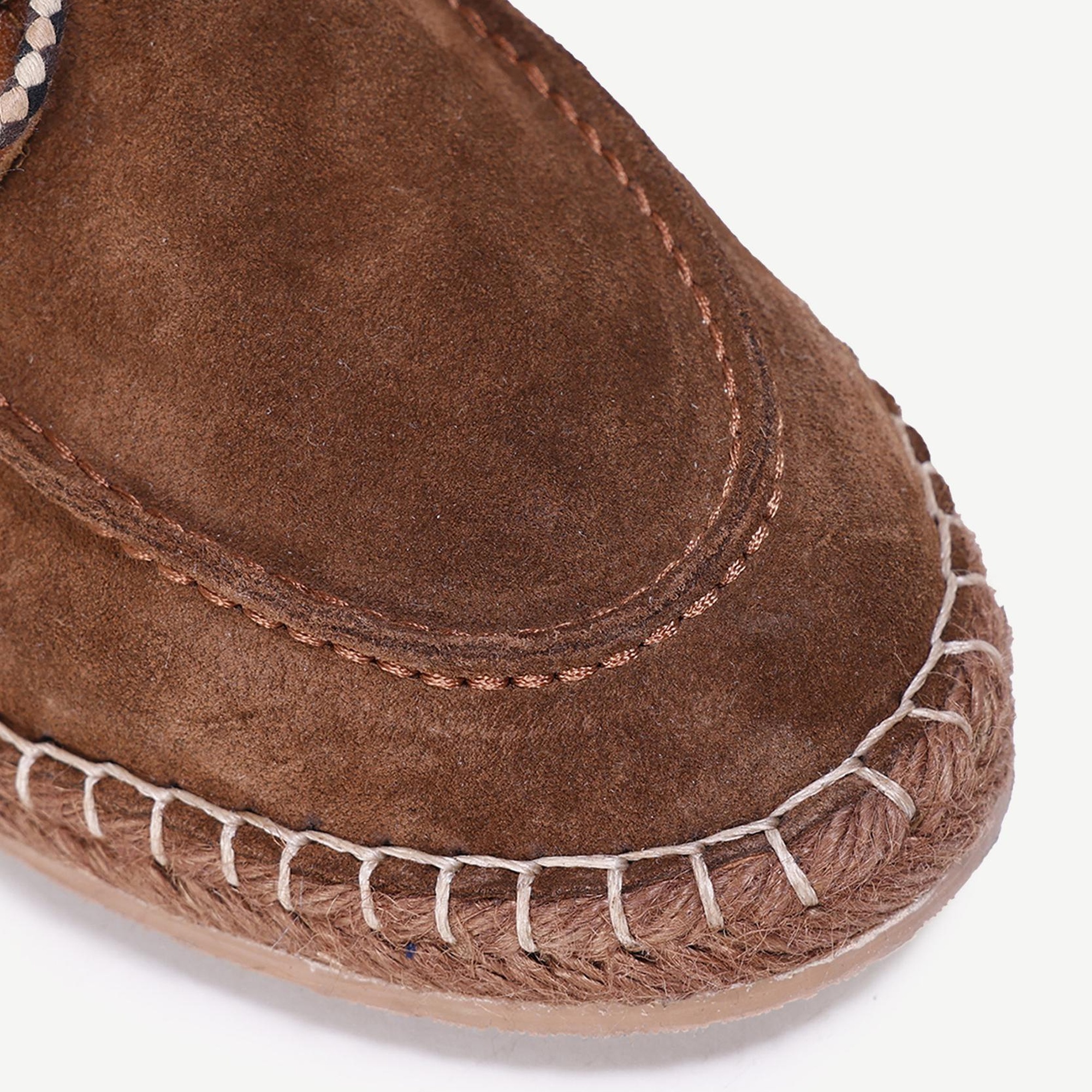 YARGICI Hasır Bağlı Deri Espadril