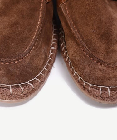  YARGICI Hasır Bağlı Deri Espadril