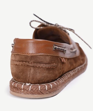  YARGICI Hasır Bağlı Deri Espadril