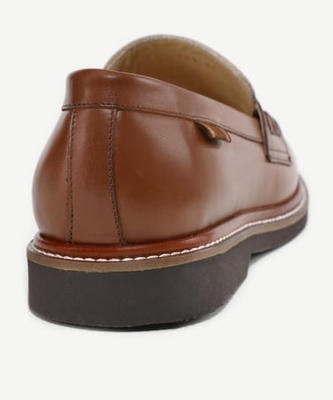  YARGICI Kanvas Detaylı Deri Loafer