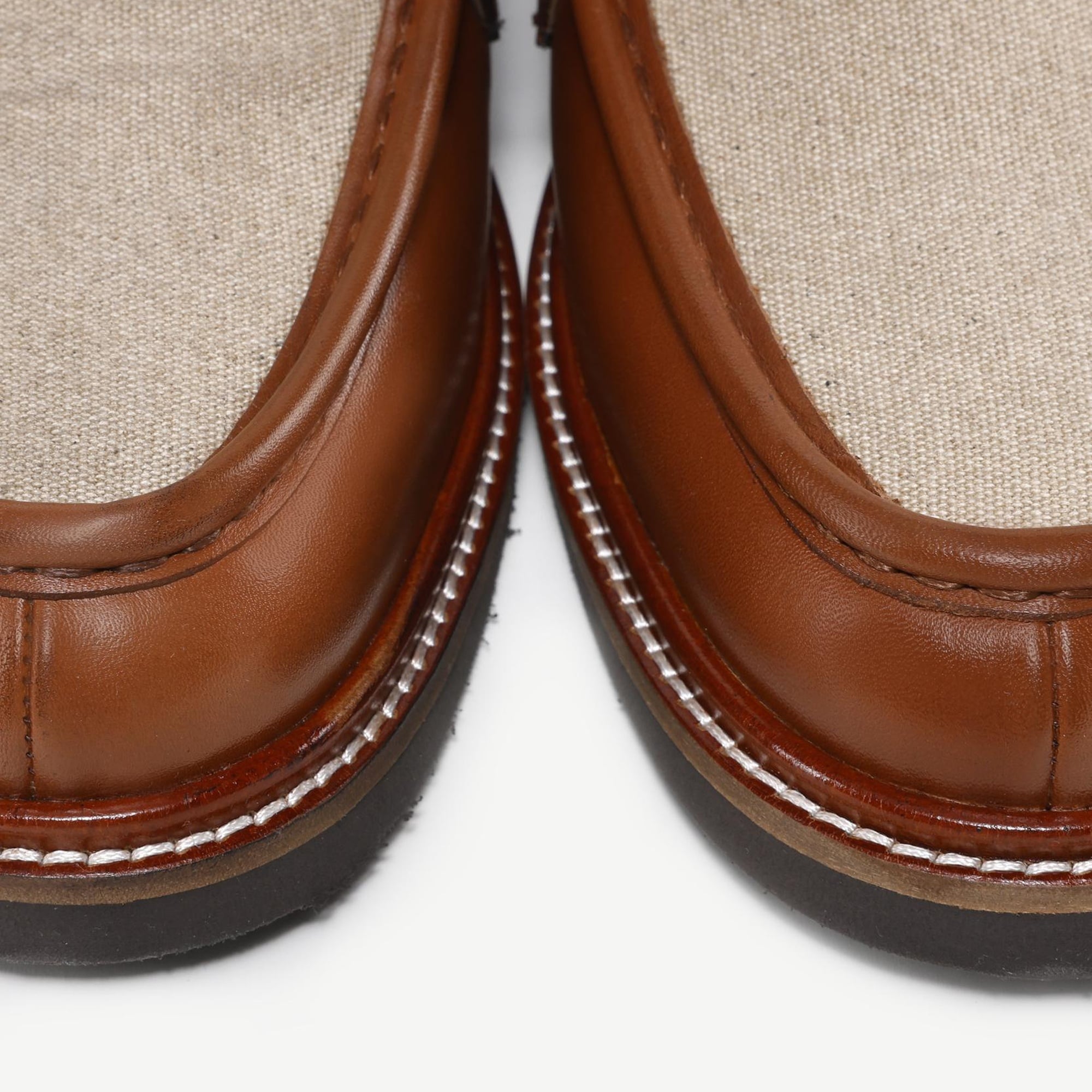 YARGICI Kanvas Detaylı Deri Loafer