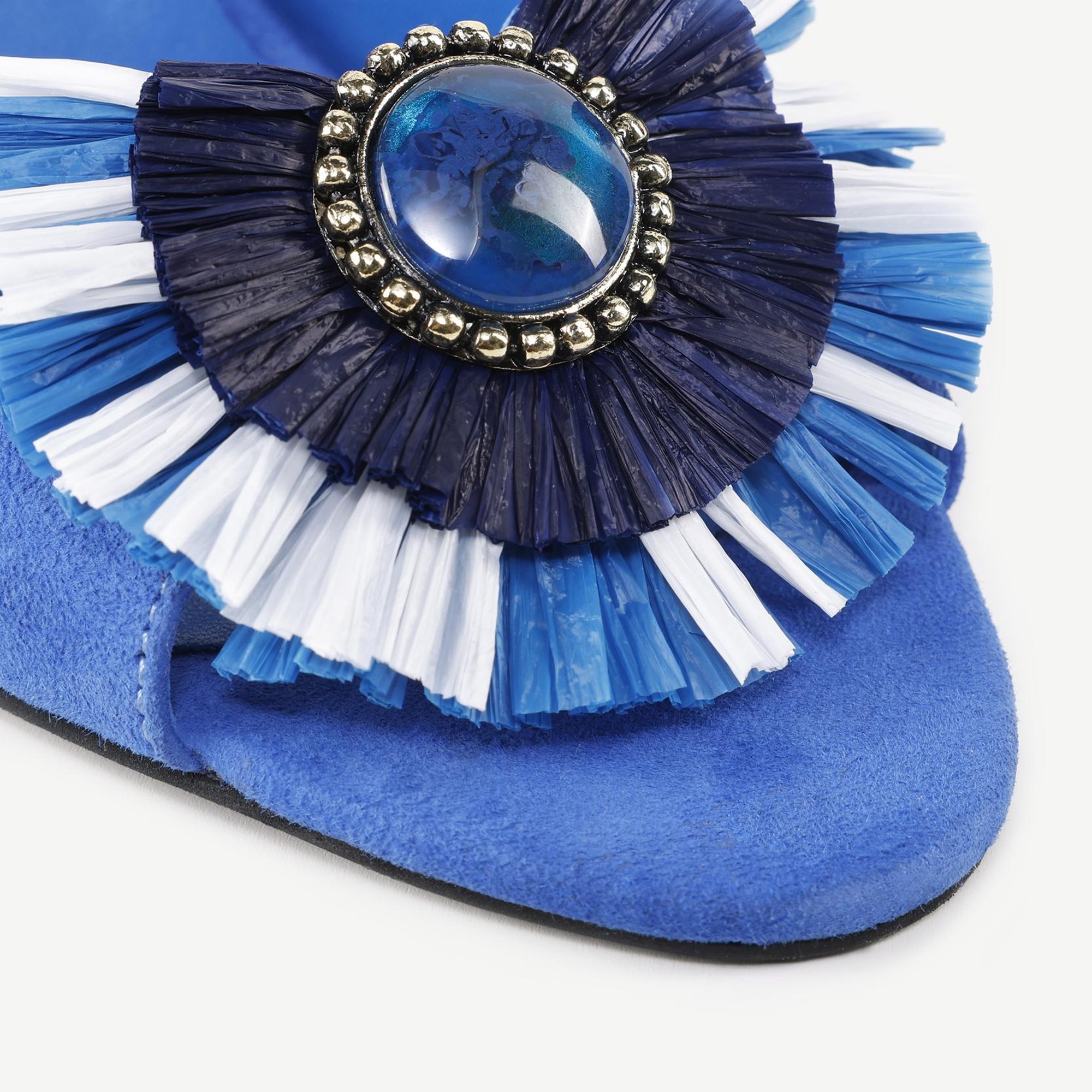 YARGICI Rafya Aksesuar Detaylı Topuklu Sandalet