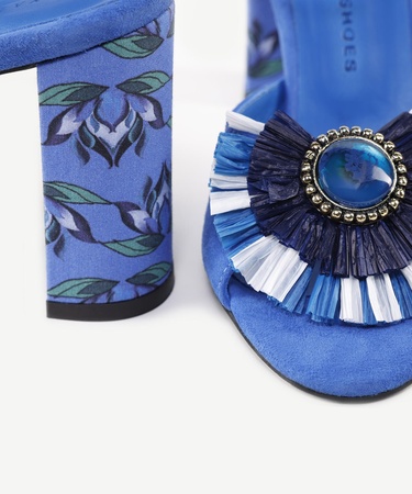  YARGICI Rafya Aksesuar Detaylı Topuklu Sandalet