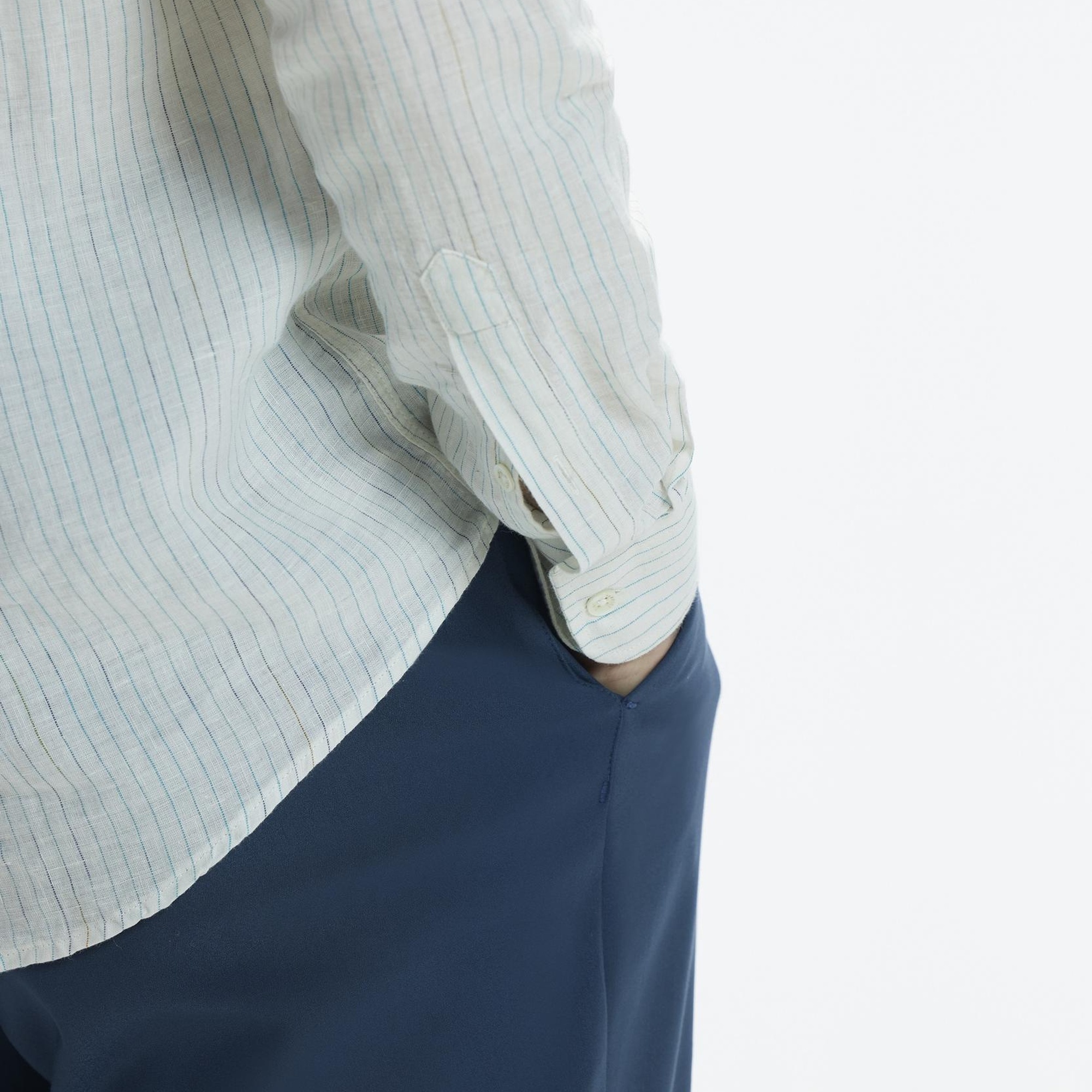 YARGICI Regular Fit Uzun Kollu Keten Gömlek